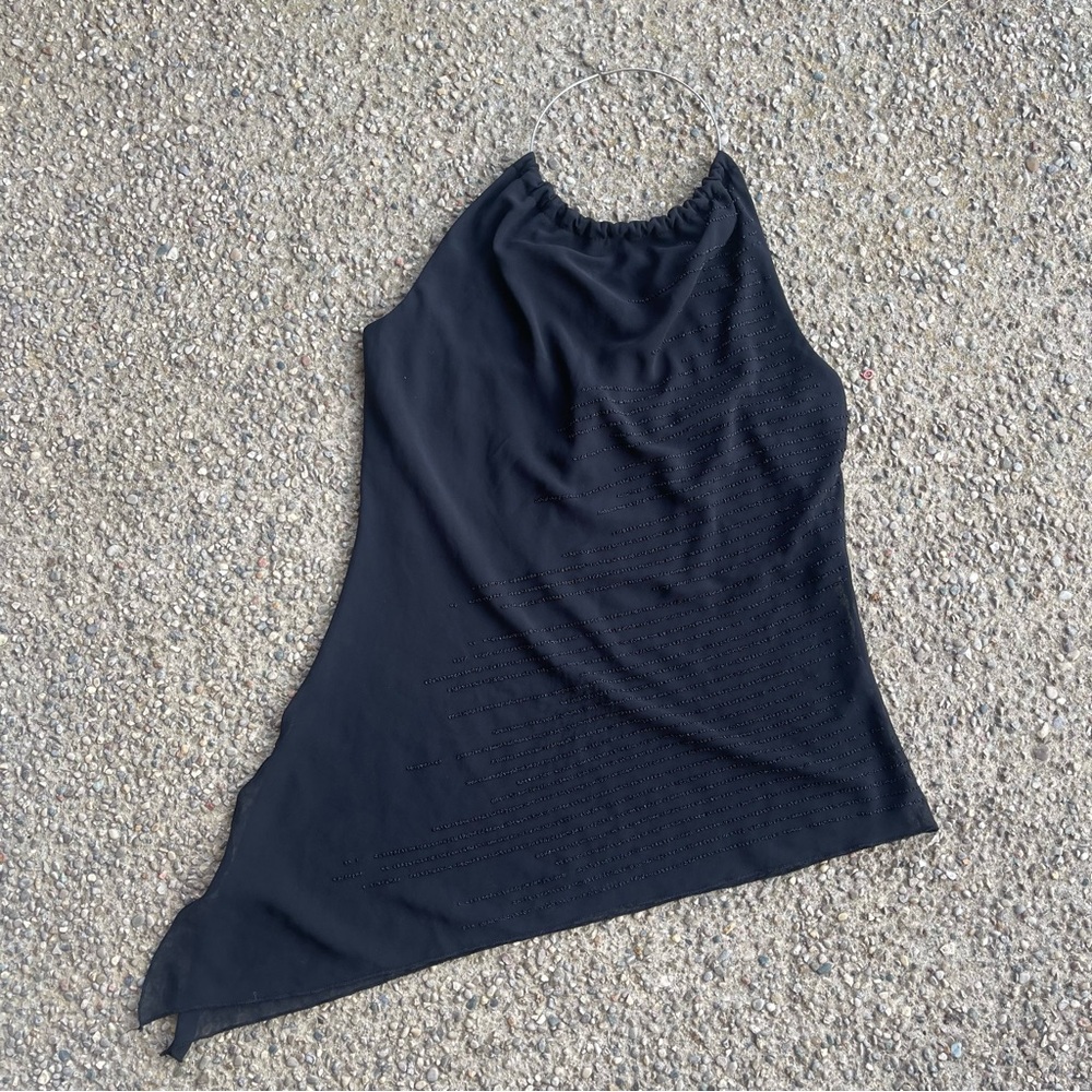 Black halter neck tank